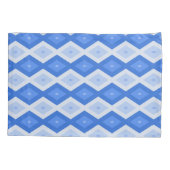 Shades of blue diamond pattern 枕カバー (裏面)
