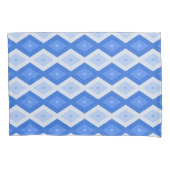 Shades of blue diamond pattern 枕カバー (正面)