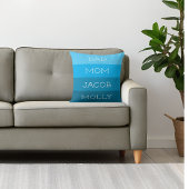 Shades of Blue Family of Four Names クッション