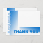 Shades of Blue Flat Card Thank You Note ノートカード (正面/裏面)