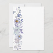 Shades of blue, Floral wedding Invitation 招待状 (裏面)