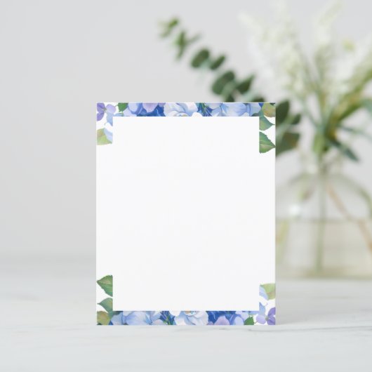 Shades of Blue Florals Letterhead (スタンド正面)