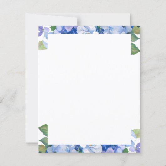 Shades of Blue Florals Letterhead (正面)