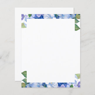 Shades of Blue Florals Letterhead
