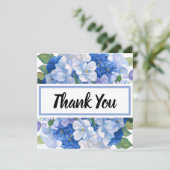 Shades of Blue Florals Thank You カード (スタンド正面)