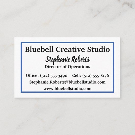 Shades of Blue Flowers 名刺 (裏面)