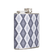 Shades of blue grey diamond pattern フラスク (右)