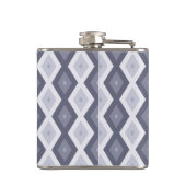 Shades of blue grey diamond pattern フラスク (裏面)