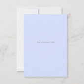 Shades of Blue, Save the Date, Wedding Invitation 招待状 (裏面)