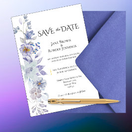 Shades of Blue, Save the Date, Wedding Invitation 招待状