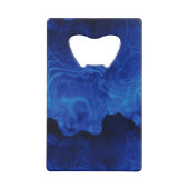 Shades of Blue Smoke抽象芸術 クレジットカード栓抜き (裏面)