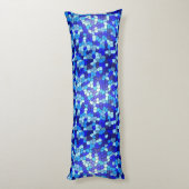 Shades of Blue Stained Glass by Shirley Taylor ボディピロー (裏面 (縦))