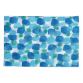 Shades of Blue Waterカラーストロークオリジナルデザイン 枕カバー (裏面)