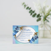 Shades of Blue Waterカラー披露宴 エンクロージャーカード (スタンド正面)