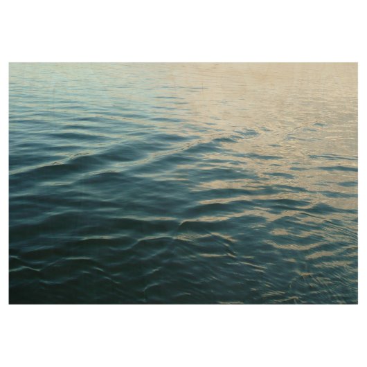 Shades of Blue Water抽象芸術自然撮影 ウッドポスター (正面)