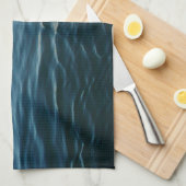 Shades of Blue Water抽象芸術自然撮影 キッチンタオル (四つ折り)