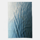 Shades of Blue Water抽象芸術自然撮影 キッチンタオル (縦)