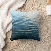 Shades of Blue Water抽象芸術自然撮影 クッション (ブランケット)