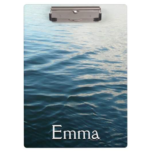 Shades of Blue Water抽象芸術自然撮影 クリップボード (正面)