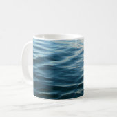 Shades of Blue Water抽象芸術自然撮影 コーヒーマグカップ (正面左)