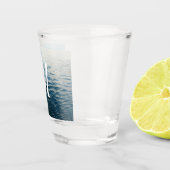 Shades of Blue Water抽象芸術自然撮影 ショットグラス (右)