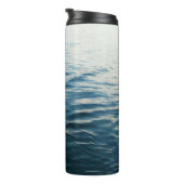 Shades of Blue Water抽象芸術自然撮影 タンブラー (回転右)