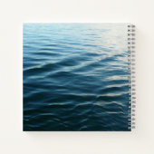 Shades of Blue Water抽象芸術自然撮影 ノートブック (裏面)