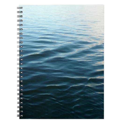 Shades of Blue Water抽象芸術自然撮影 ノートブック (正面)