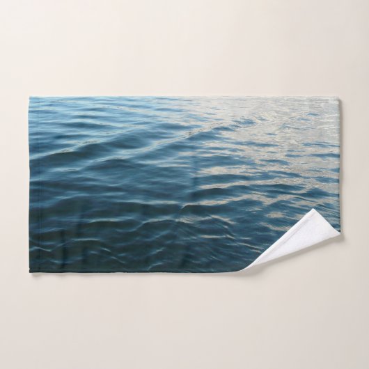 Shades of Blue Water抽象芸術自然撮影 ハンドタオル (ハンドタオル)