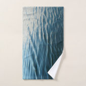 Shades of Blue Water抽象芸術自然撮影 ハンドタオル (ハンドタオル)
