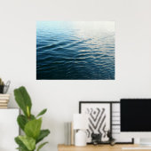 Shades of Blue Water抽象芸術自然撮影 ポスター (ホームオフィス)