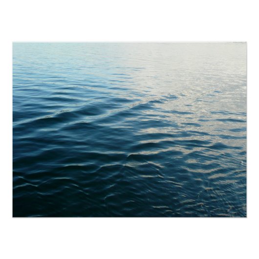 Shades of Blue Water抽象芸術自然撮影 ポスター (正面)