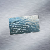Shades of Blue Water抽象芸術自然撮影 マグネット名刺 (インサイチュ)