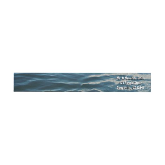 Shades of Blue Water抽象芸術自然撮影 ラップアラウンドラベル (単一)