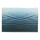 Shades of Blue Water抽象芸術自然撮影 枕カバー (裏面)