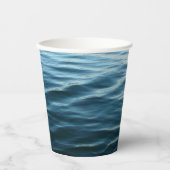 Shades of Blue Water抽象芸術自然撮影 紙コップ (正面)