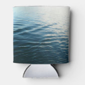 Shades of Blue Water抽象芸術自然撮影 缶クーラー (正面)