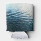 Shades of Blue Water抽象芸術自然撮影 缶クーラー (裏面)