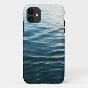 Shades of Blue Water抽象芸術自然撮影 iPhone 11 ケース
