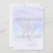 SHADES OF BLUES WATER COLOR POPPIES日付を保存 セーブザデート (裏面)