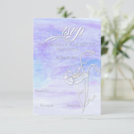 SHADES OF BLUES WATER COLOR POPPIES RSVP (スタンド正面)