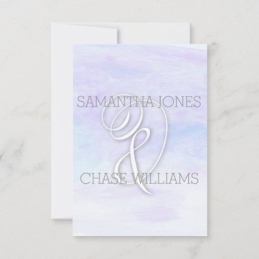 SHADES OF BLUES WATER COLOR POPPIES RSVP (裏面)