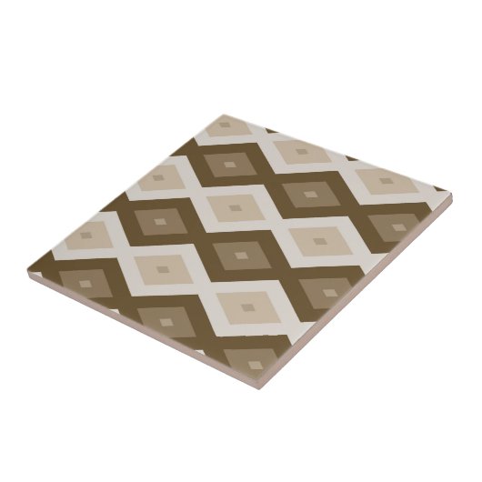 Shades of brown diamond pattern タイル (側面)