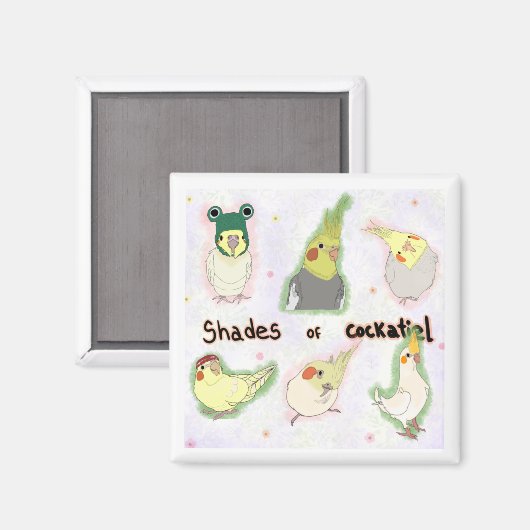Shades of Cockatiel マグネット (正面/裏面)