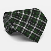 Shades of Dark Green, Black & White Tartan Plaid ネクタイ (ロール)