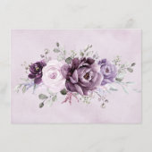 Shades of Dusty Purple開花ムーディフローラ結婚ズ エンクロージャーカード (裏面)