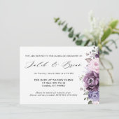 Shades of Dusty Purple開花ムーディフローラ結婚ズ エンクロージャーカード (スタンド正面)