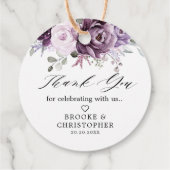 Shades of Dusty Purple開花ムーディフローラ結婚ズ フェイバータグ (裏面)