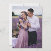 Shades of Dusty Purple開花ムーディフローラ結婚ズ 招待状 (裏面)