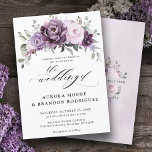 Shades of Dusty Purple開花ムーディフローラ結婚ズ 招待状<br><div class="desc">そしてエレガントフローラ中夏の結婚式招待状は、紫の梅、ほこりっぽいバラ、ほこりっぽいピンク、メイヴ、緑豊かな植物性のバラとユーカリのセージの色合いの水色のの牡丹のブーケを備えて葉モダン。私の"blisswedingpaperie"ストアからより多くの一致するデザインやバリエーションを見つけてください。そし感じては連絡、私に自由にカスタマイズまたは一致する項目。</div>